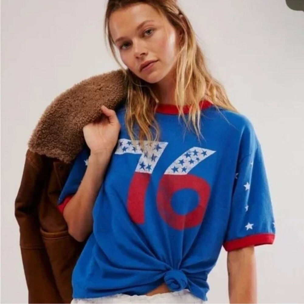 Free People X Ragabond Studio Lost & Found Ringer Tee. NWOT. XS & Medium USA